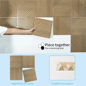 12 Adet 3D Modern Plastik Duvar Paneli 30x30cm Su Geçirmez İç Mekan Duvar Dekorasyonu Yatak Odası Oturma Odası Arka Plan Otel Ofis Duvar Resmi - Product Image 2