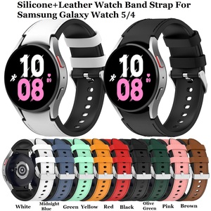 Fibbia in pelle + cinturino in Silicone per <span class=keywords><strong>Samsung</strong></span> galaxy <span class=keywords><strong>Watch</strong></span> 6/ <span class=keywords><strong>5</strong></span>/<span class=keywords><strong>watch</strong></span> <span class=keywords><strong>5</strong></span> <span class=keywords><strong>Pro</strong></span> /watch4 classico - Product Image 2