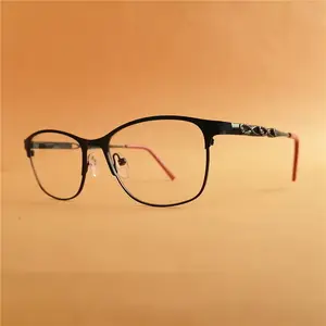 wholesale fashion women manufacturers price eyeglasses frames ladies golden colors optical glasses frame