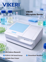 Lecteur de microplaques de laboratoire VIKERI, 8 canaux optiques, lecteur ELISA pour plaques à 48/96 puits, personnalisable OEM, garantie 1 an