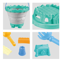Kit de construction de château de sable pliable pour enfants avec moules et pelles Jouets de plage d'été pour le jeu d'eau de bac à sable en plein air