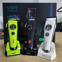 Tondeuse à cheveux professionnelle VGR V-880C rechargeable avec moteur BLDC à rotor externe, machine à couper les cheveux électrique, tondeuse pour hommes