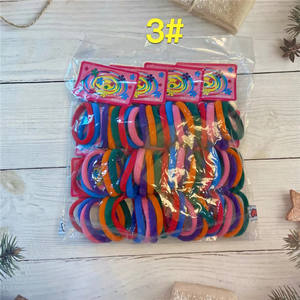 BELLEWORLD toptan çapı 4.5CM torbalı elastik saç bantları 72 kök/çanta kadın renk Polyester saç bağları - Product Image 3