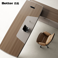 Bureaux de direction ergonomiques modernes et durables avec plusieurs tiroirs, mobilier de bureau en bois