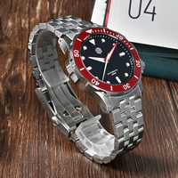San martin — montre automatique en céramique pour plongée, pour hommes, en acier inoxydable, couleur automatique, 20atm, bgw9, nh35