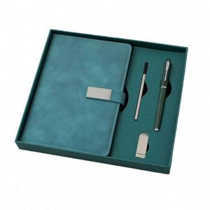 Promotional Business A5 Storage Notebook Plain Diary Giveaways Metal Pen Gift Set Customized Souvenir Corporate Gifts - Product Image 1