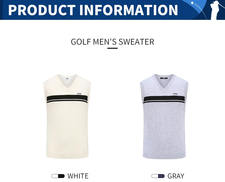 PGM YF356 New Arrival Autumn and Winter Soft Comfortable Keep Warm Men V-neck Golf Sweater Vest