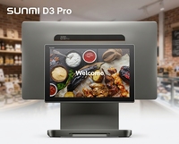 Caisse enregistreuse tactile de comptoir SUNMI D3 Pro, système Android POS, double écran tactile, lecteur NFC, machine POS