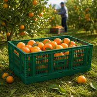 Caisses de rangement pliables en HDPE, empilables, écologiques, style maille PE, paniers de transport pour fruits et légumes