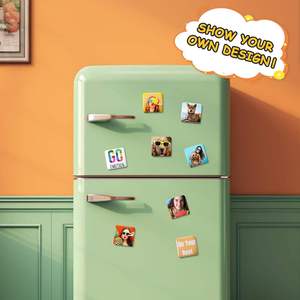 Bán buôn hiệu suất cao 50x50 vuông huy hiệu nhựa sản xuất máy, Hướng dẫn sử dụng tủ lạnh nam châm sản xuất máy - Product Image 4