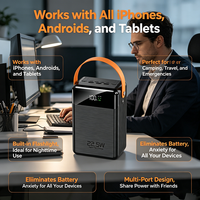 Batterie externe portable 22,5 W à charge rapide avec câbles doubles intégrés, sorties multi-ports, 3 ports d'entrée (Type-C L Micro)