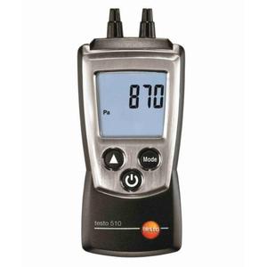 Manomètre différentiel numérique Testo 510 avec compensation de température pour la mesure du débit d'air et de la pression statique dans les conduits HVAC - Product Image 1