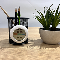Thermo-hygromètre portable en plastique avec cordon, compatible Wi-Fi, mini thermomètre d'intérieur pour la maison, mesure de la température et de l'humidité