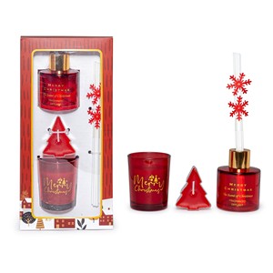 Ensemble de 3 pièces : diffuseur d'huiles essentielles, bougie et bougie chauffe-plat vanille/fruits rouges - Product Image 1