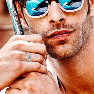 Pulsera de Plata Tibetana con Pluma y Turquesa Engastada, Joyería Unisex de Moda, Pulseras con Dijes, Regalo - Product Image 5