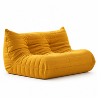 Canapé modulaire moderne combinable deux places, canapé incurvé en mousse, style chenille, pour salon familial et appartement