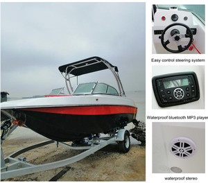 Bateau de pêche FLIT de 19 pieds (5,8 m) à coque en fibre de verre multifonctionnel, bateau de plaisance rapide avec moteur - Product Image 5