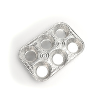 S25035A6 480ml papier d'aluminium de qualité alimentaire à emporter bol grille oeuf tarte boîte jetable repas conteneur blister traité