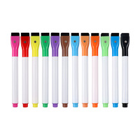 Stylos magnétiques colorés pour tableau blanc avec gomme à effacer, marqueur pour tableau blanc à base d'eau de grande capacité