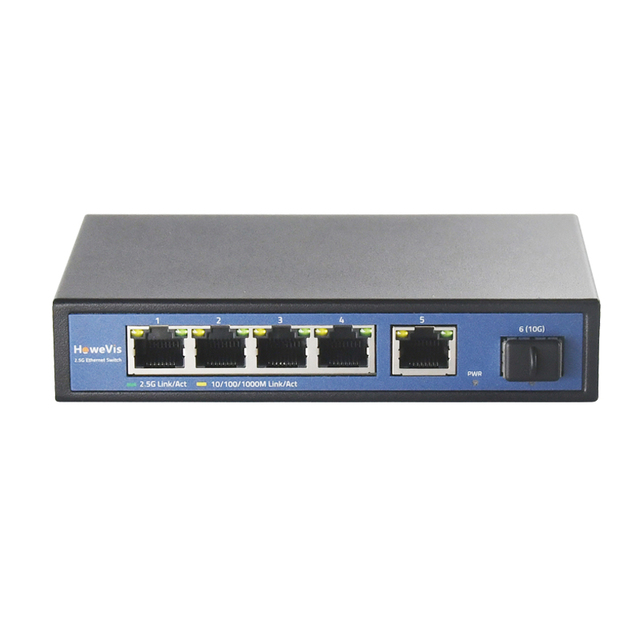 Newest 5-Port 2.5G RJ45 10G 1 SFP Ports 5 Year Warranty CE FCC Certified Gigabit Network Ethernet Switch