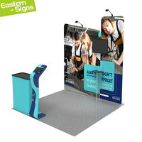 10ft Modulaire 3x3 Pliable Salon Affiche Facile Tissu Stands D'exposition Équipement pour Expo Fair 10x10ft Stand Exposition