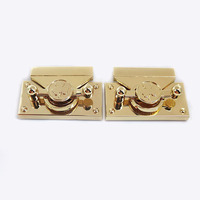 Meetee KY345 70*48mm altın çanta kilit donanım aksesuarları çantalar için yapış toka kapatma çanta büküm kilit tokaları