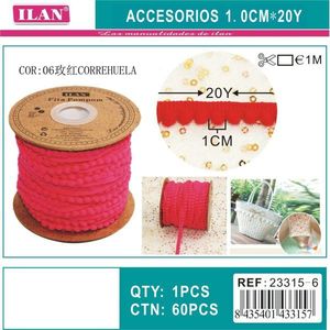Nastro decorativo Ilan Pom Pom da 1,0 cm, 20 iarde, per progetti fai da te - Product Image 3