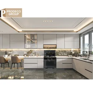 Prodeco có độ bóng cao Gỗ Veneer mbf Bảng điều chỉnh tủ bếp trong nhà