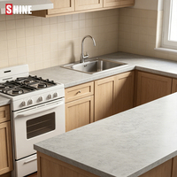 Dalles de sol de cuisine modernes en quartz artificiel préfabriqué de grande taille, marque SHINE, épaisseur 15-30 mm, garantie 5 ans