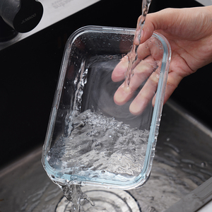 Ensemble de récipients de conservation <span class=keywords><strong>alimentaire</strong></span> en <span class=keywords><strong>verre</strong></span> borosilicate rectangulaires, compatibles avec le micro-ondes, boîte à lunch en <span class=keywords><strong>verre</strong></span> pour la préparation des repas - Product Image 5