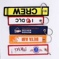 Étiquettes de bagages personnalisées en feutre brodé en chenille avec monogramme, pour voiture, moto, double face