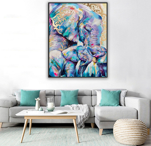 <span class=keywords><strong>Peinture</strong></span> <span class=keywords><strong>Diamant</strong></span> 5D DIY Yuhui Elephant, <span class=keywords><strong>Kit</strong></span> <span class=keywords><strong>Complet</strong></span> de Broderie <span class=keywords><strong>Diamant</strong></span>ée en Résine Rectangulaire Imprimée avec Points Ronds pour Adultes - Product Image 2