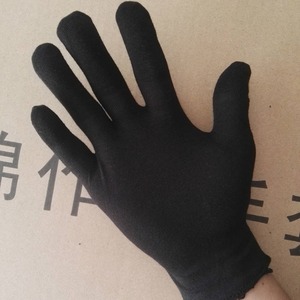 ถุงมือผ้าฝ้ายสีดำแบบหนา กันลื่น ถุงมืออเนกประสงค์ ใช้ในโรงงานอิเล็กทรอนิกส์ - Product Image 1