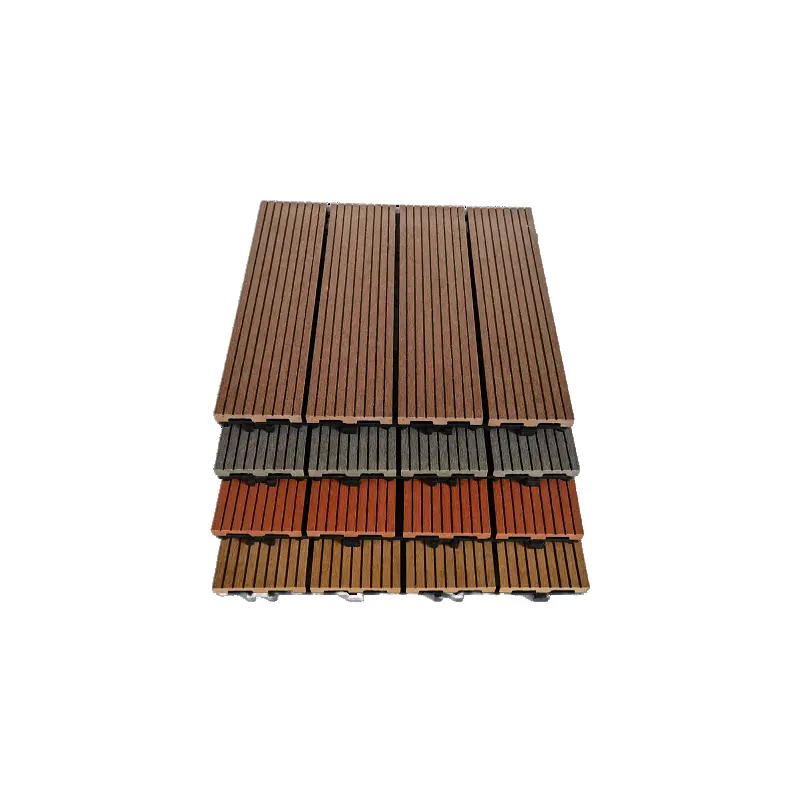 Design grafico moderno WPC pannelli di Decking composito legno grigio Guangdong pavimento esterno resistente all'acqua all'aperto decking