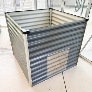 Composteur à vers de terre Vitavia CR-CPGR en acier gris moderne, capacité de 0,6 m, équipement de compostage domestique extérieur, durabilité de 10 ans, jardin - Product Image 2