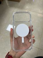 Étui de téléphone magnétique transparent IMD de luxe pour iPhone 18 Pro/18 Pro Max, coque de protection transparente en TPU PC antichoc