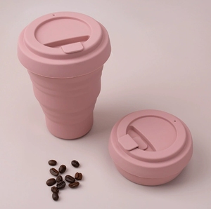 Vaso de Viaje Plegable de Silicona con Tapa - Product Image 5