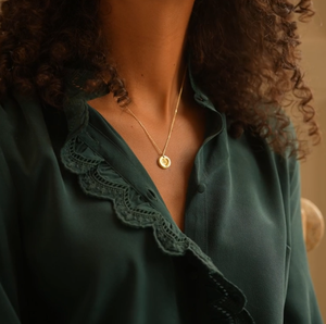 Collar con colgante doble de disco de moda mensaje secreto personalizado grabado en encanto corazón piedra natal collar de acero inoxidable - Product Image 6