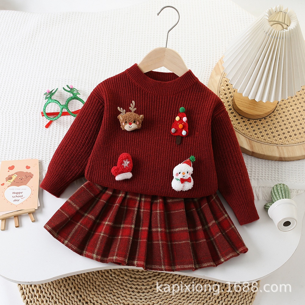 white christmas dresses Kawaii Festive Glam Dress Red / L main image 0