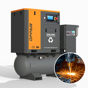 10HP 7.5KW Screw Compressor Air Sandblasting Rock Drill Spray <strong>Paint</strong> With 300L Tank For Senfeng CNC - Product Image 3