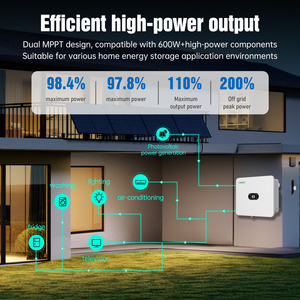 Điện áp cao năng lượng mặt trời biến tần 8kw-12kw ba giai đoạn lai AC biến tần IP66 bảo vệ pin Lithium <span class=keywords><strong>MPPT</strong></span> điều khiển - Product Image 3
