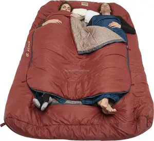 Camping Double Sleeping Bag Comfort Doublebide 20 graus saco de dormir para duas pessoas