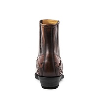 Nouvelles bottes western unisexe à talon haut et bout pointu, brossées, brodées, style vintage, mi-mollet, pour l'hiver et l'été, tailles 35-48