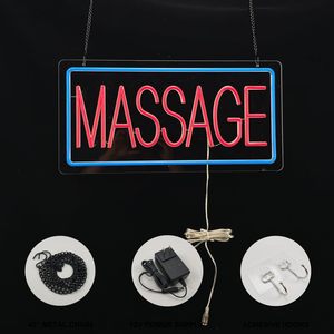 <b>Massage</b> Letreros Neon LED indoor hanging ambient light shop sign wall decoration light entrance indicator light luminous sign - Product Image 3