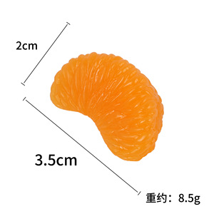 Modelo de fruta simulada con segmentos de naranja, accesorios creativos para llavero de mochila, pequeños regalos, adornos para el mercado nocturno - Product Image 5