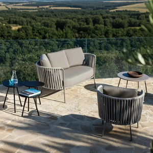 Offre Spéciale : Ensemble de Canapés de Jardin en Aluminium avec Coussins Imperméables – Idéal pour Salon, Terrasse et Bord de Piscine – Canapé d'Extérieur en Corde - Product Image 5