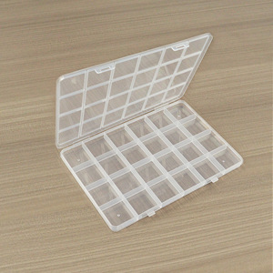 Plastic Storage Box 24 Compartment With Lid For Jewelry Organizers Desktop Use - Product Image 4