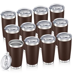 Mug de voyage isotherme pour boissons chaudes et froides, idéal pour le bureau, la maison, l'extérieur, portable, anti-fuite, en acier inoxydable. - Product Image 1