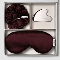 Ensemble de taie d'oreiller et masque de sommeil en satin de soie de mûrier 100% pure et naturelle, personnalisé pour un refroidissement optimal