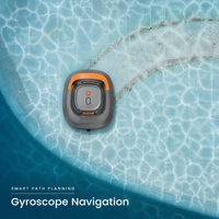 Robot nettoyeur de piscine automatique sans fil pour piscines hors sol et enterrées à fond plat, 120 m², 3,7 kg, démarrage à un bouton